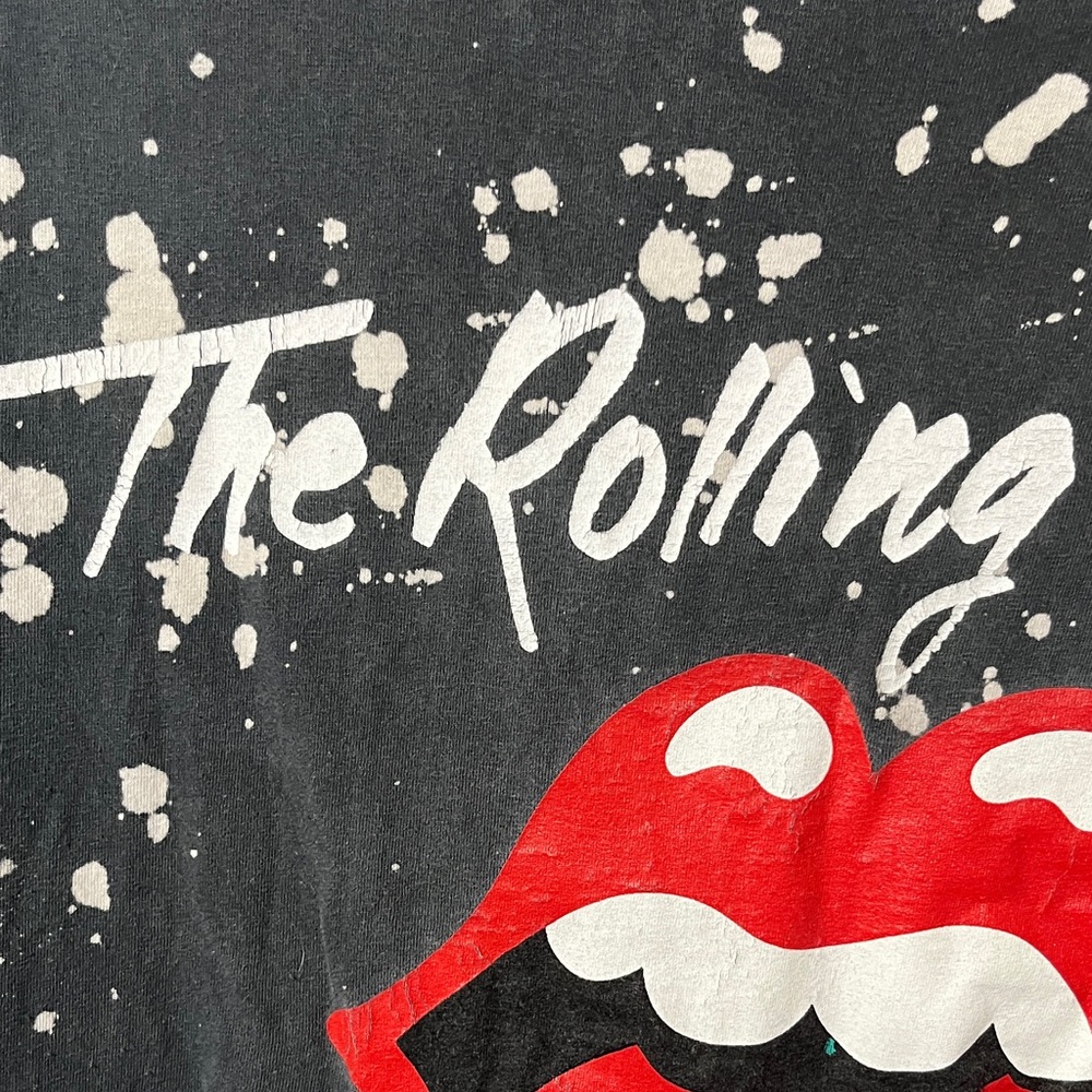 The Rolling Stones Black and White Splatter T-Shirt - Picture 4 of 5